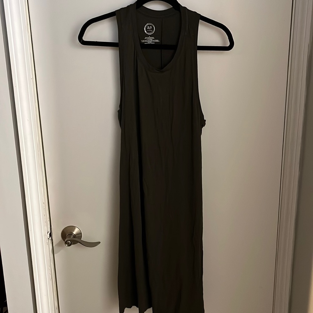 Super soft tshirt tank top sleeveless knee to mid length dress